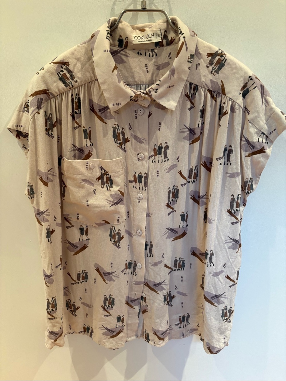 Cokluch Montreal Blouse in “ Fashion Lady” pattern size Large